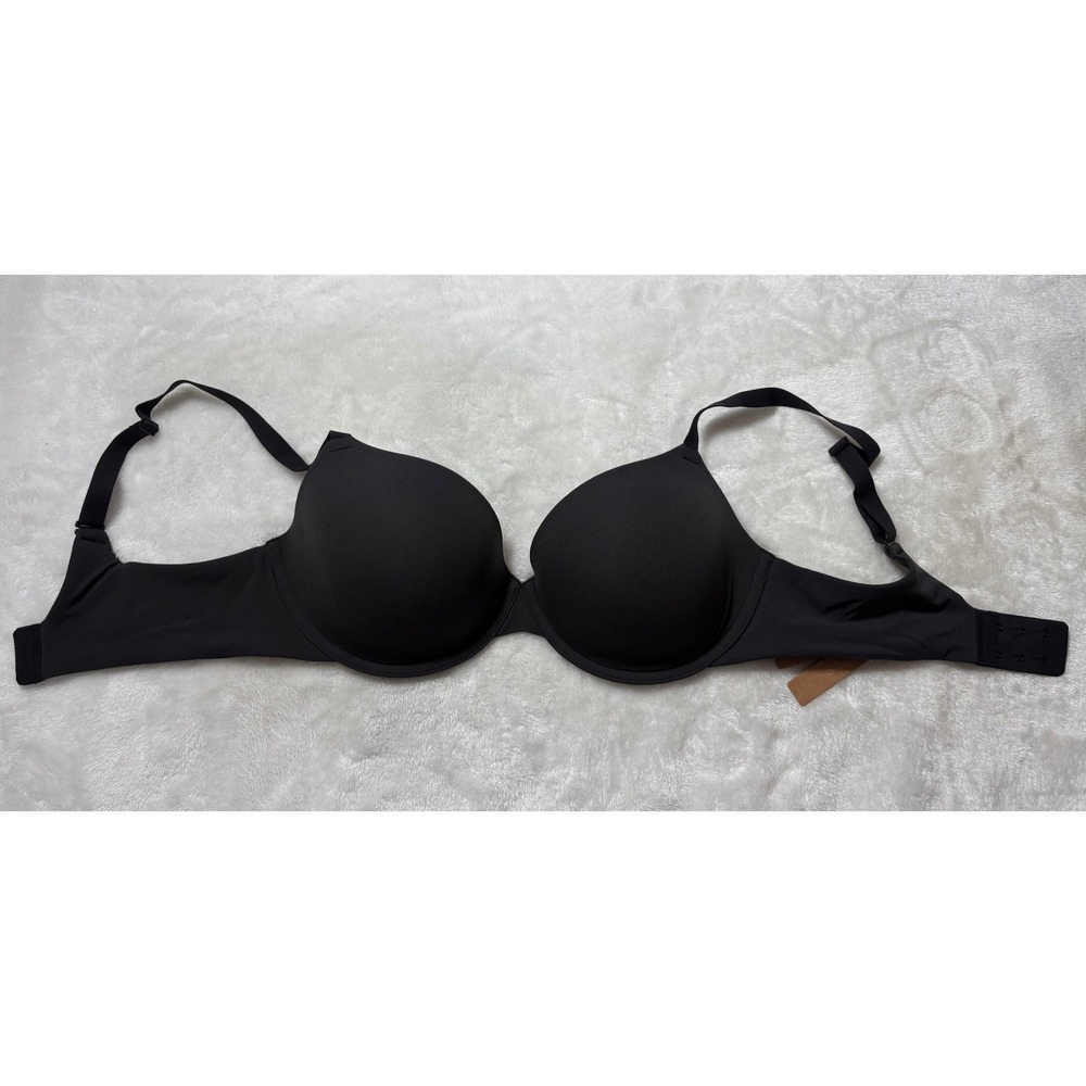 Skims Fits Everybody T-Shirt Bra Onyx Black Underwire BA-DEM-9221 Size 36D NEW